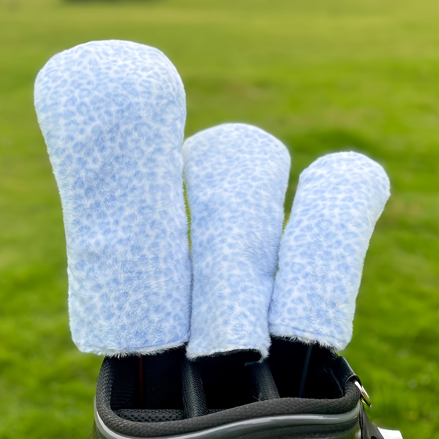 Golf Driver - 1 Stück/3 Stück Blaue Plüsch-Golfschlägerhauben mit